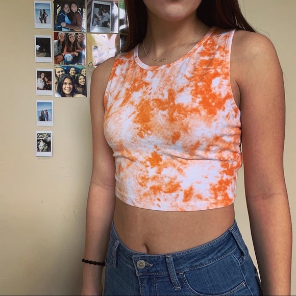 Cotton:On orange tie-dye crop - Picture 3 of 3
